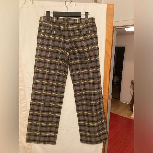 HUMAN WOMAN WWIDE LEG CHECKERED PANTS SZ S # COLLEGE# JEN ZEE - Picture 3 of 8